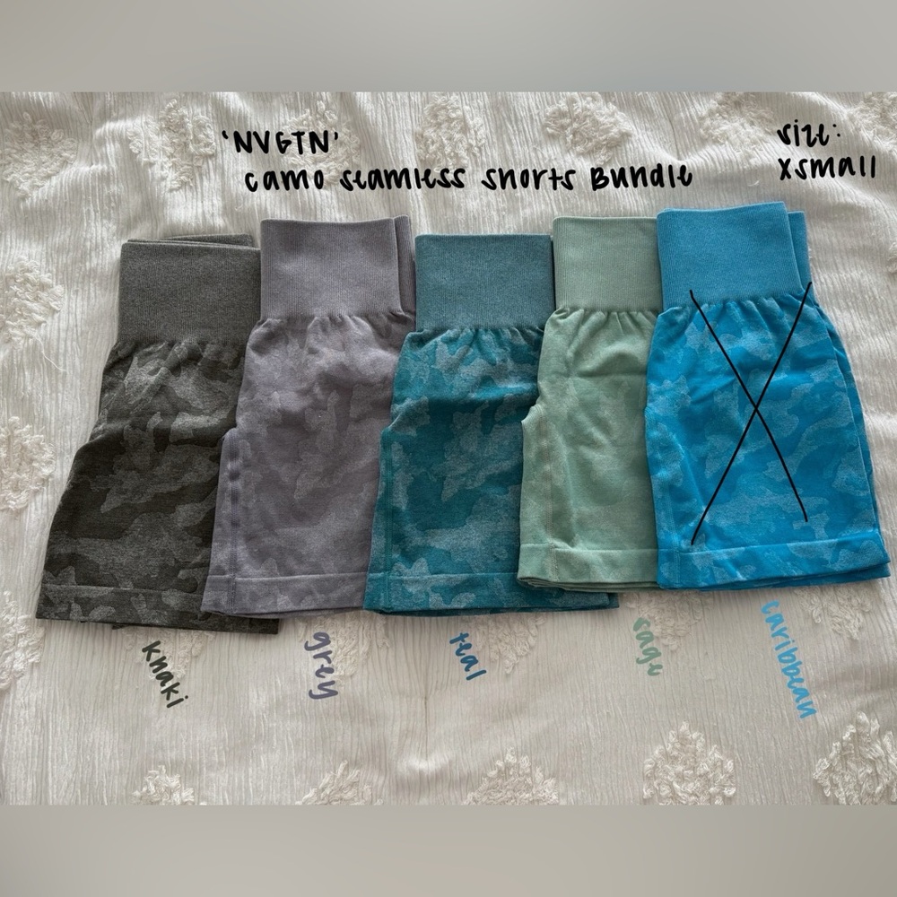 NVGTN camo seamless pro shorts BUNDLE - Picture 2 of 13